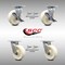 Service Caster 6 Inch Stainless Steel Nylon Caster Set with Roll Bearings 4 Swivel Lock 2 Brake SCC-SS30S620-NYR-TLB-BSL-2-BSL-2 - alternate 1